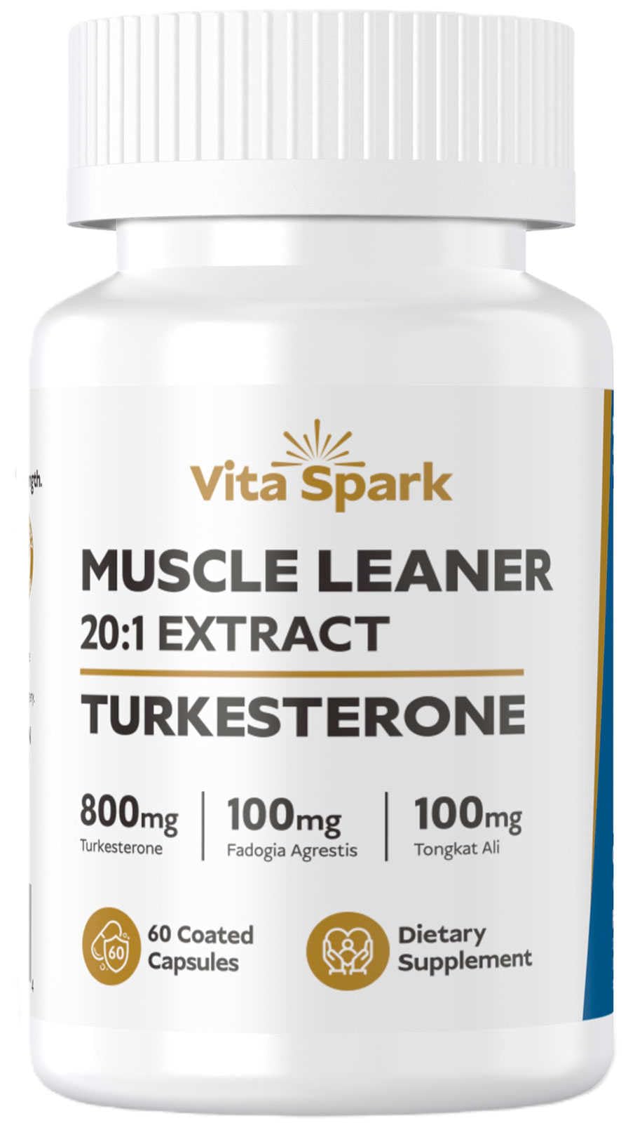 Vita Spark Turkesterone – bouteille et étiquette visibles pour une présentation claire.