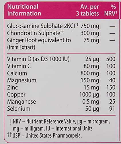 Vitabiotics Osteocare Joint emballage et texte informatif pour référence.
