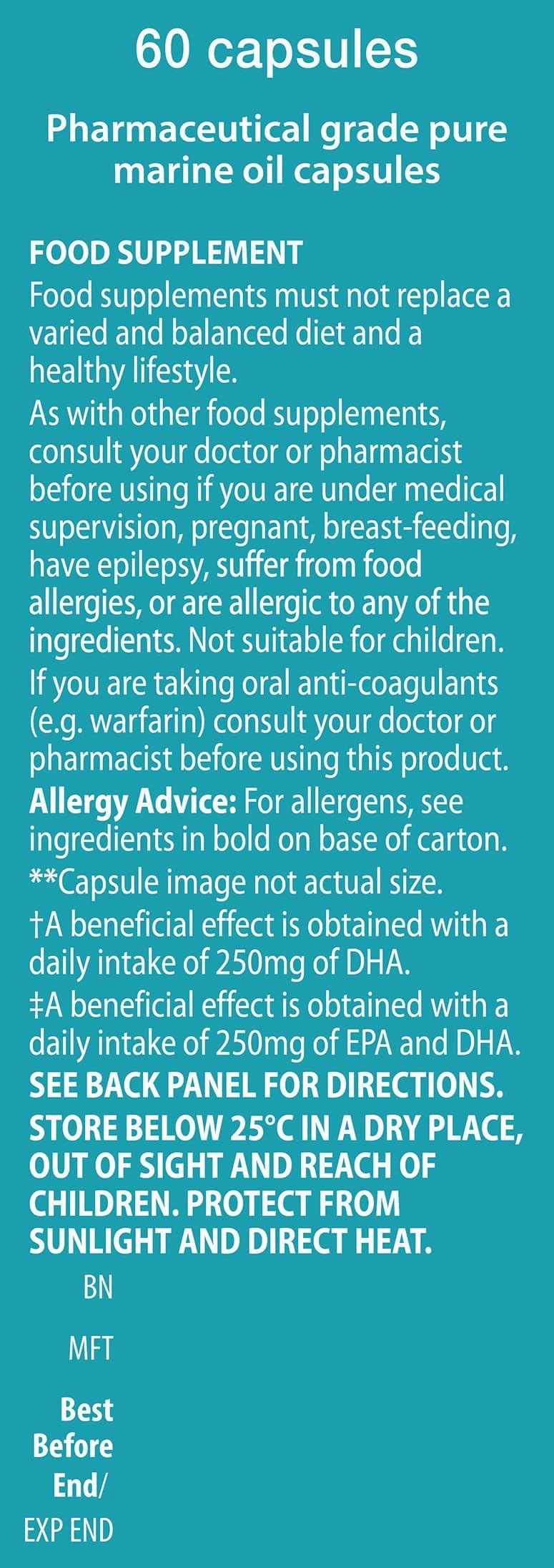 Vitabiotics Ultra Omega3 - Étiquette sur la bouteille, informations claires et fiables.