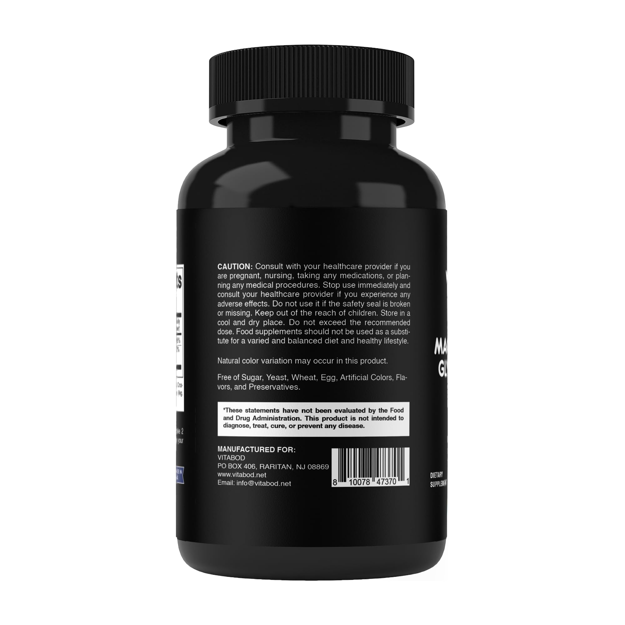 Vitabod Magnésium Glycinate 1000 mg – 90 comprimés végétariens.