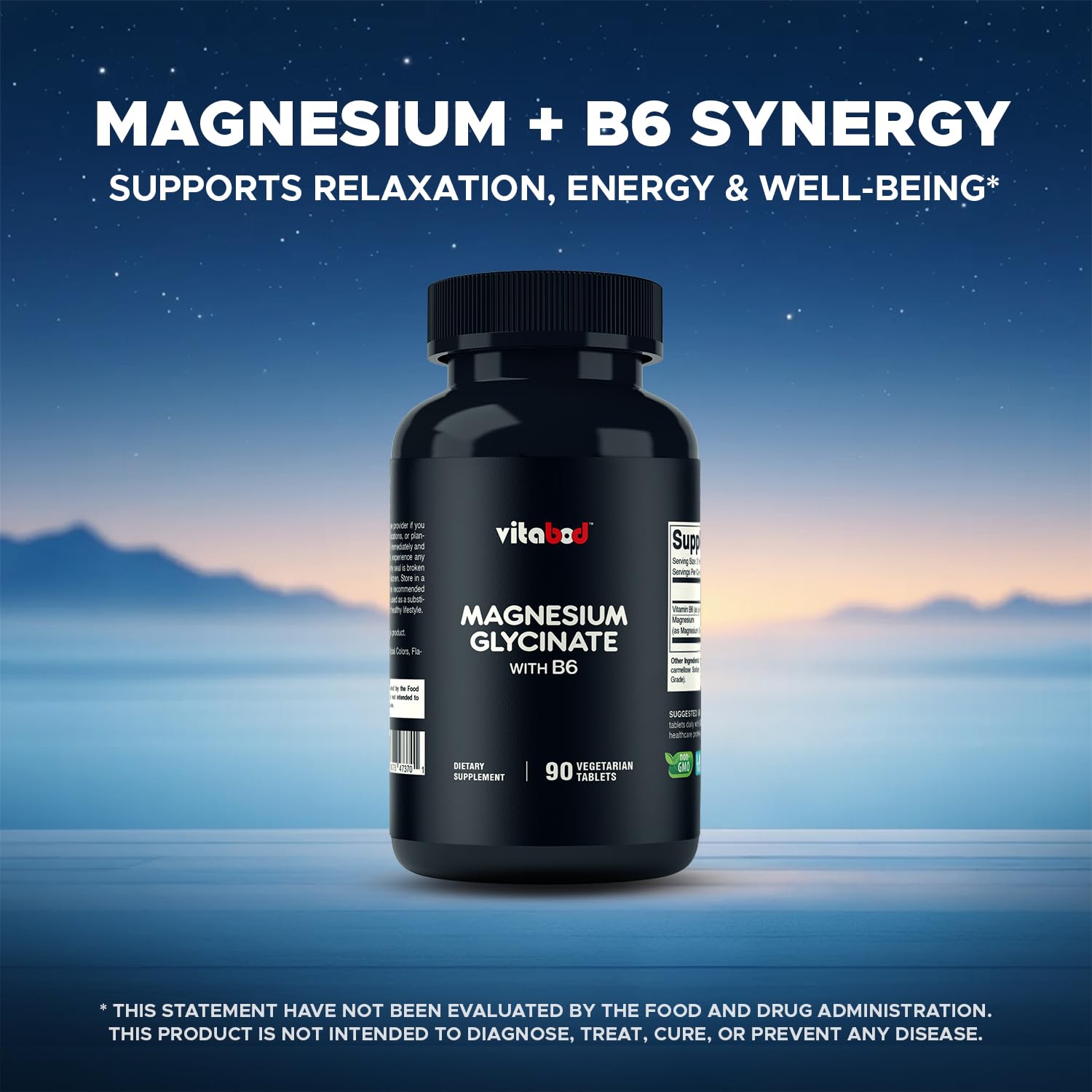 Vitabod Magnésium Glycinate 1000 mg – sans gluten.