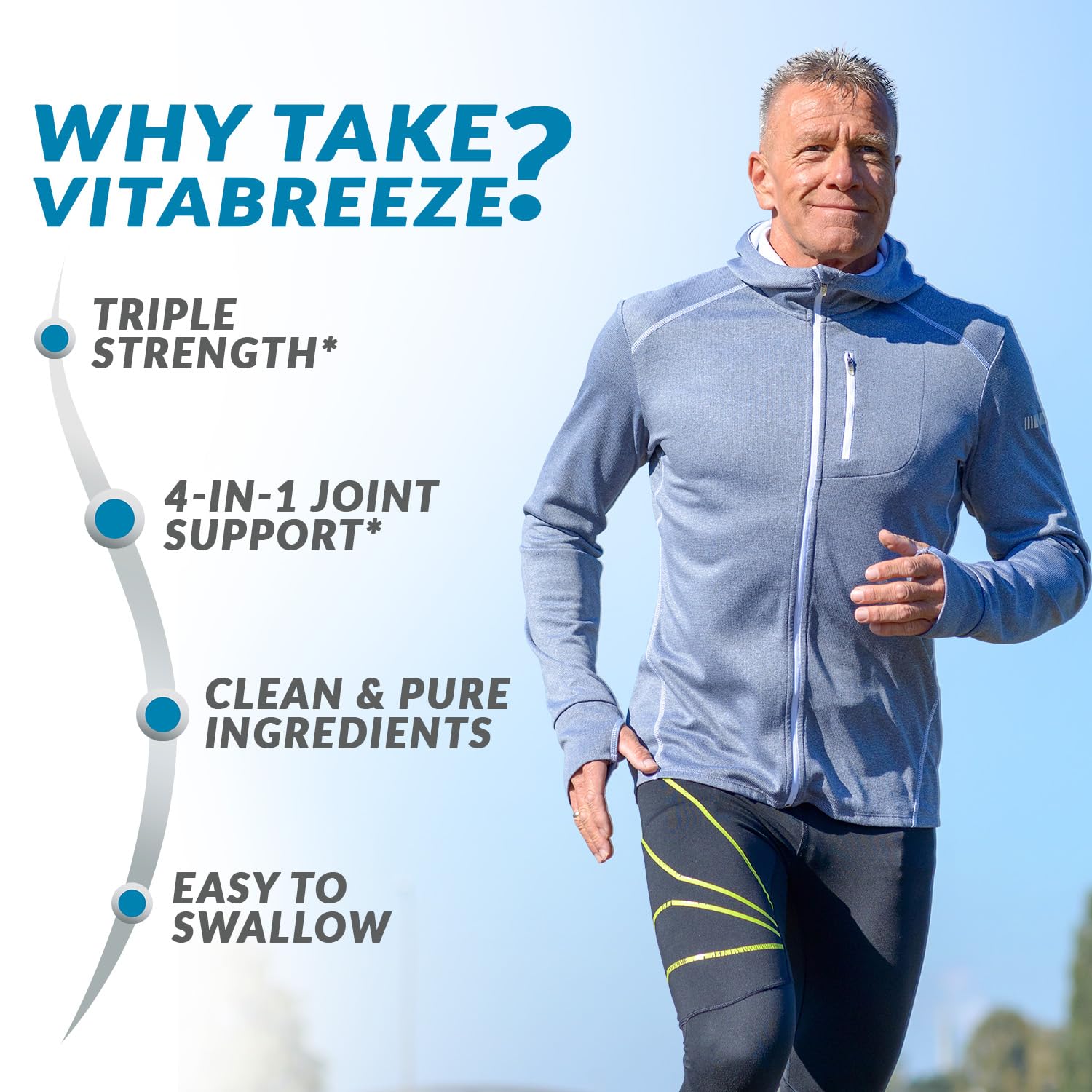 VitaBreeze bouteille compacte 248 capsules, prise pratique dans votre routine