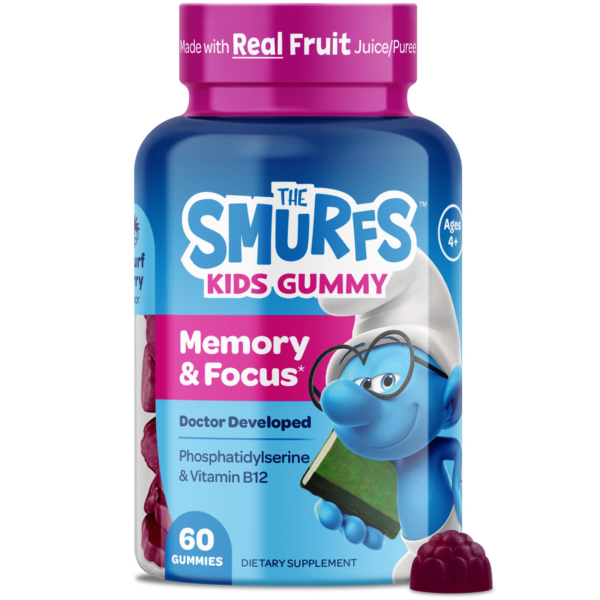 VITABURST Schtroumpfs Gommes concentration: soutien potentiel à l'attention en classe.