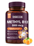 Vitacook B12 saveur pêche, comprimé sublingual facile à prendre tout au long de la journée.