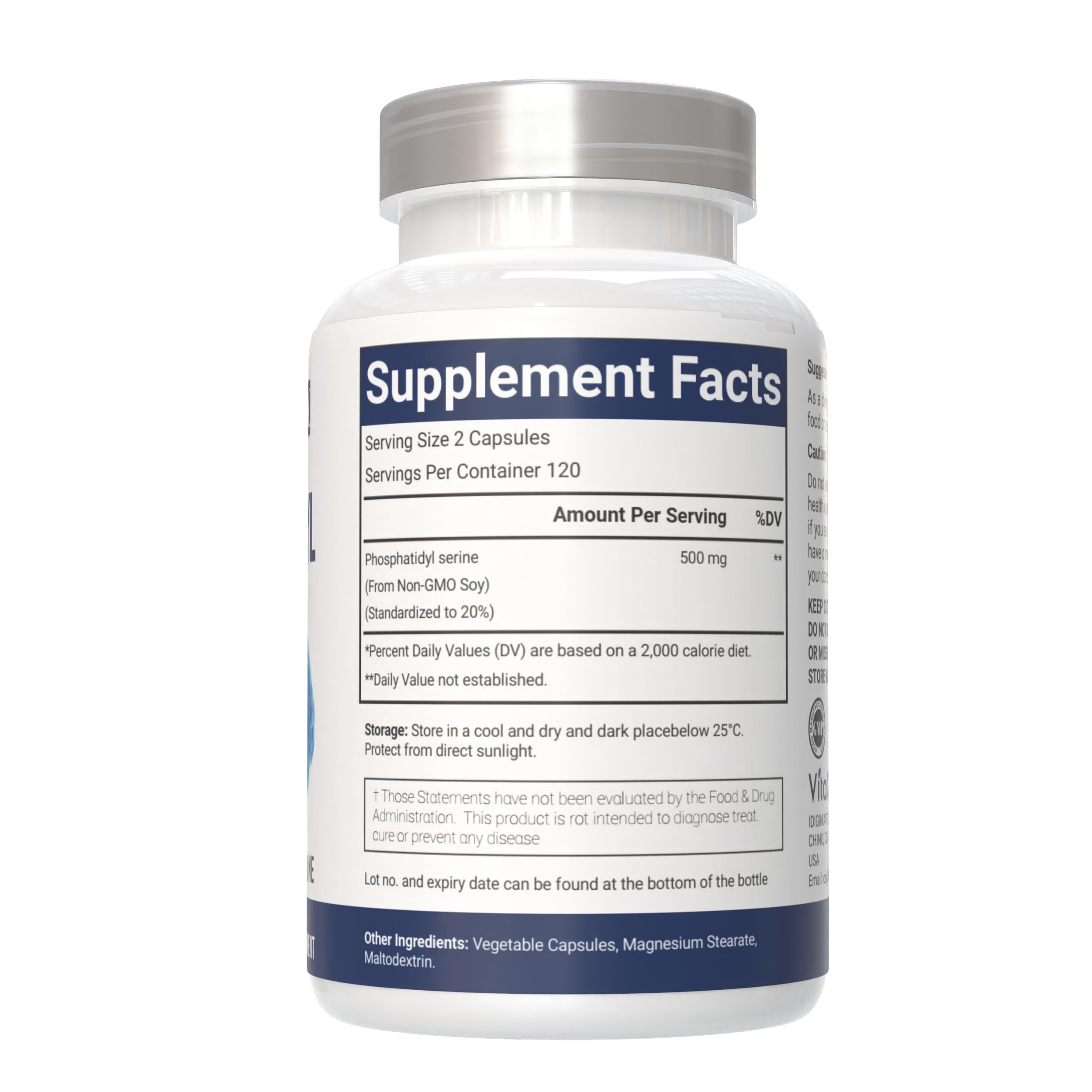 VitaCosmoX Phosphatidylsérine - gélules végétales faciles à avaler