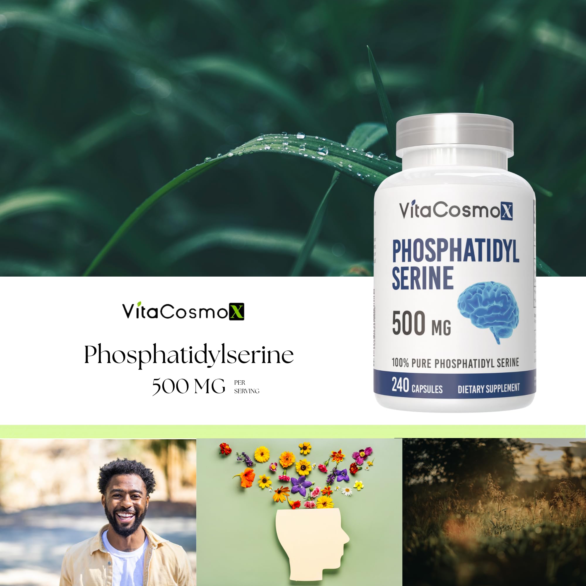 VitaCosmoX Phosphatidylsérine - usage quotidien facile