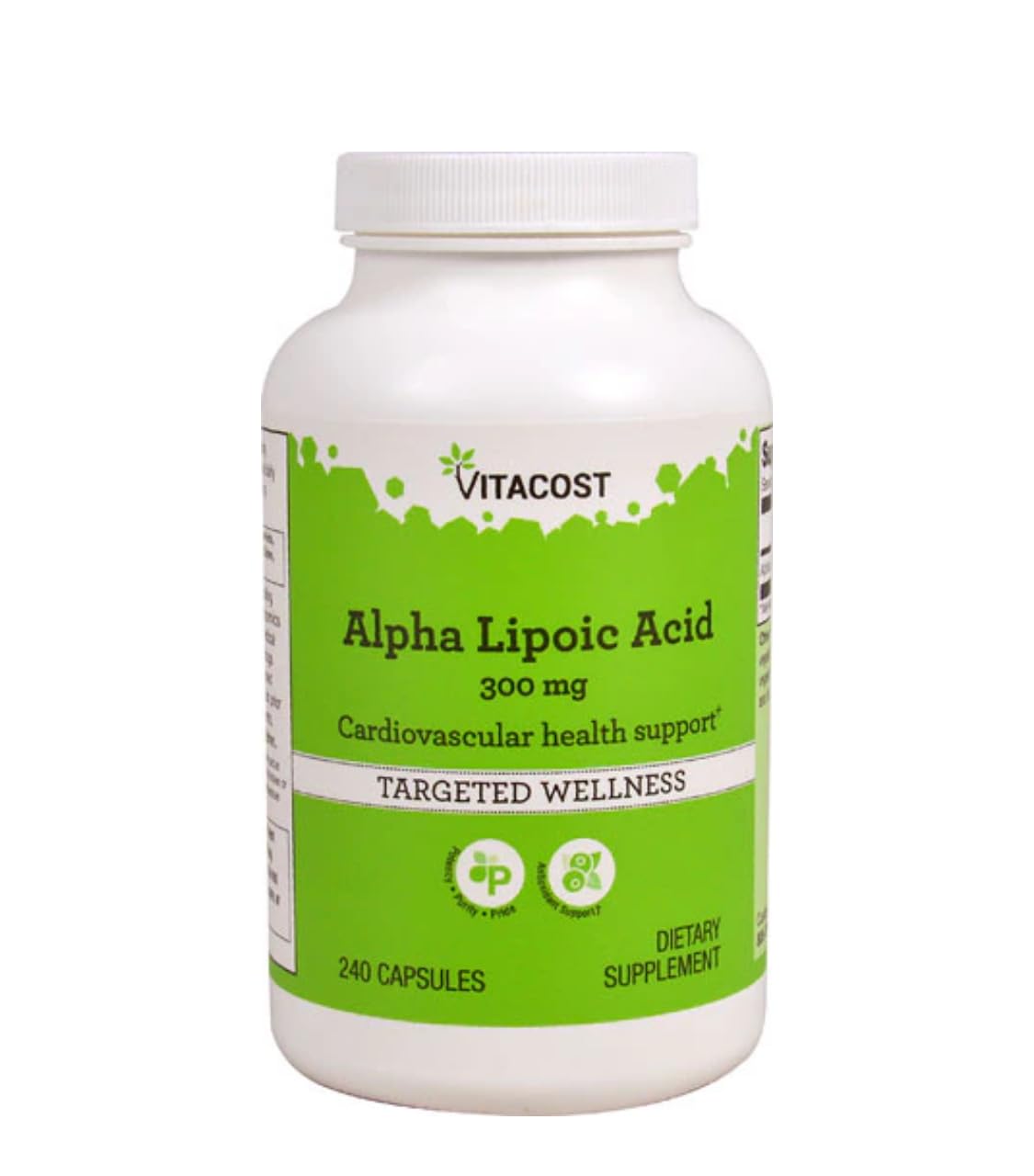 Vitacost Acide Alpha-Lipoïque – bouteille, aperçu du dosage et potentiel antioxydant