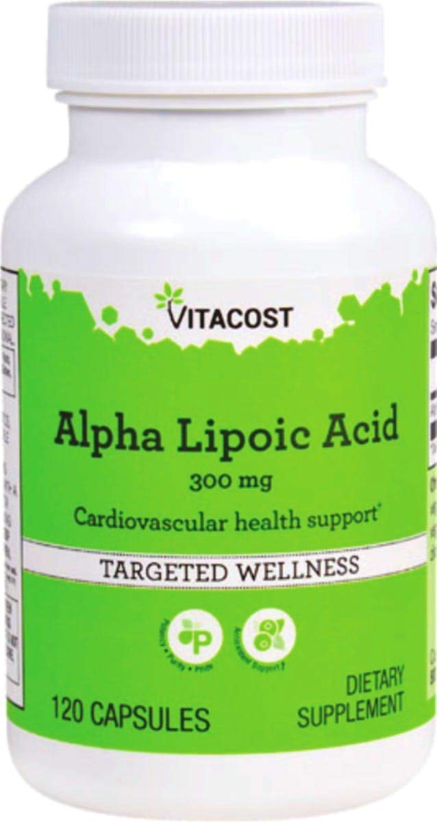 Vitacost Alpha Lipoic Acid: bouteille de 120 capsules pour un soutien antioxydant.