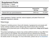 Vitacost B12 2000 mcg, comprimés fondants goût framboise-pêche, usage quotidien possible pour concentration.