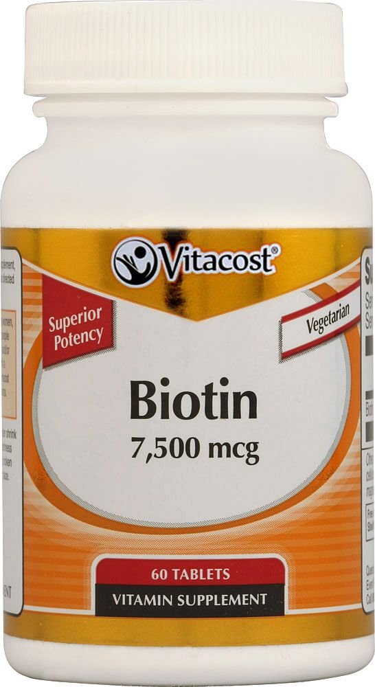 Vitacost Biotine, comprimés; soutien énergétique potentiel et ongles plus forts.