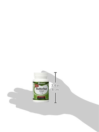 Emballage Vitacost Butterbur Extract, pratique et facile à stocker.