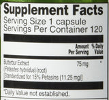 Gélules Vitacost Butterbur Extract, faciles à prendre pour votre routine active.
