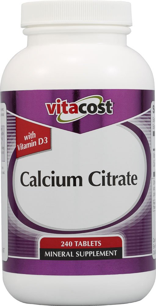 Vitacost Calcium Citrate D3 en bouteille, soutien potentiel des os et absorption efficace.