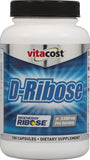 Vitacost D-Ribose Bioenergy, bouteille visible, soutien potentiel d'énergie cellulaire et récupération