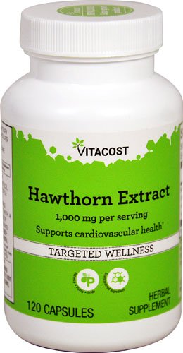 Vitacost Extrait d aubépine standardisé, bouteille de 1000 mg, soutient une fonction cardiovasculaire saine