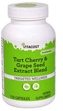 Vitacost Extrait cerise acide et pépins de raisin, capsule pratique pour un usage quotidien