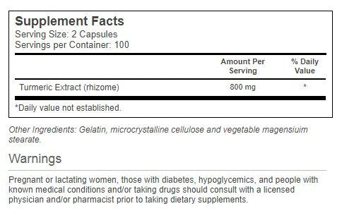 Capsules Vitacost Extrait de Curcuma, usage quotidien pratique pour soutenir le bien-être général.