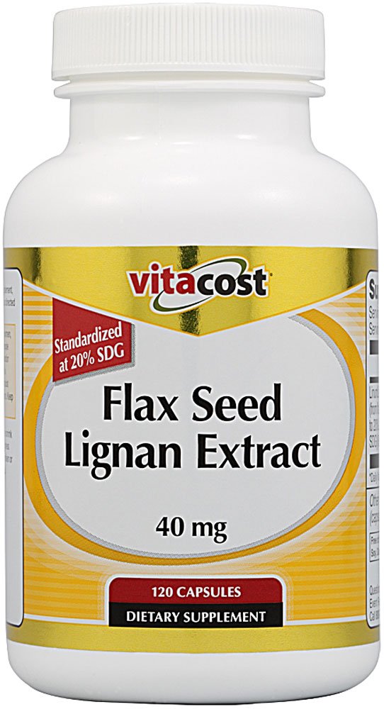 Vitacost Extrait de lignanes de graines de lin, bouteille – potentiel soutien à l'équilibre hormonal