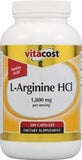 Vitacost L-Arginine HCl, capsules, soutien potentiel à la circulation et énergie quotidienne.