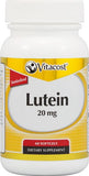 Vitacost lutéine 20 mg avec zéaxanthine, bouteille, soutien potentiel à la macula