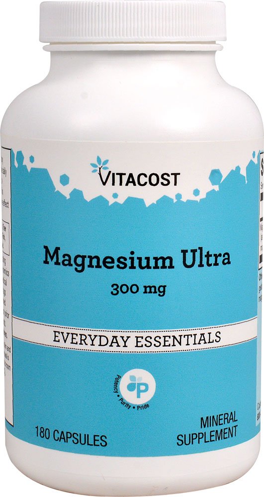 Vitacost Magnesium Ultra – bouteille, pratique pour l’apport quotidien en magnésium.