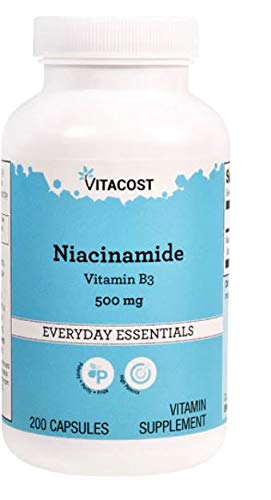 Vitacost Niacinamide, capsule vitamine B3 sans flush, soutient l'énergie.