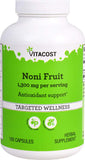 Vitacost Noni Fruit – bouteille montrant le produit, soutien potentiel au bien-être général