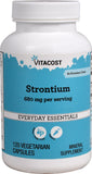 Vitacost NSI Strontium, bouteille-versement: soutien potentiel des os dans le quotidien.