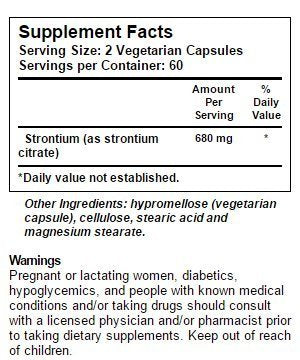 Vitacost NSI Strontium, capsules-vegetariennes: usage pratique et sans allergènes.
