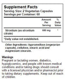 Vitacost NSI Strontium, capsules-vegetariennes: usage pratique et sans allergènes.