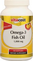 Vitacost Omega-3 Poisson Citron, gélules molles, soutien quotidien du cœur et du bien-être.
