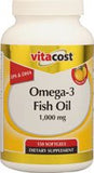 Vitacost Omega-3 Poisson Citron, gélules molles, soutien quotidien du cœur et du bien-être.