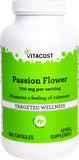 Vitacost Passiflore — bouteille du produit, favorise détente et calme.