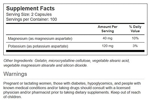 Étiquette Vitacost Potassium et Magnésium, flacon pratique pour un complément quotidien.