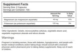 Étiquette Vitacost Potassium et Magnésium, flacon pratique pour un complément quotidien.