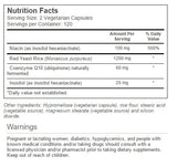 Vitacost riz levure rouge et CoQ10 – étiquette lisible pour choix éclairé
