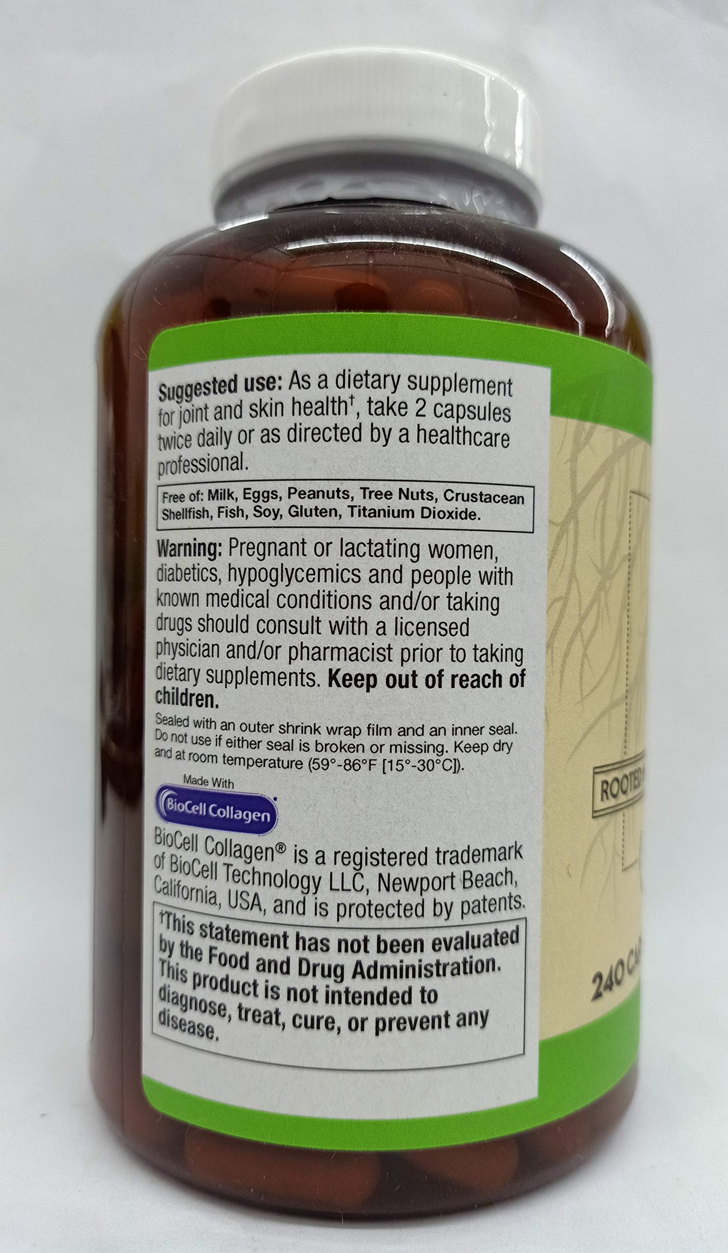 Vitacost ROOT2 BioCell Collagen absorption rapide grâce au procédé breveté.
