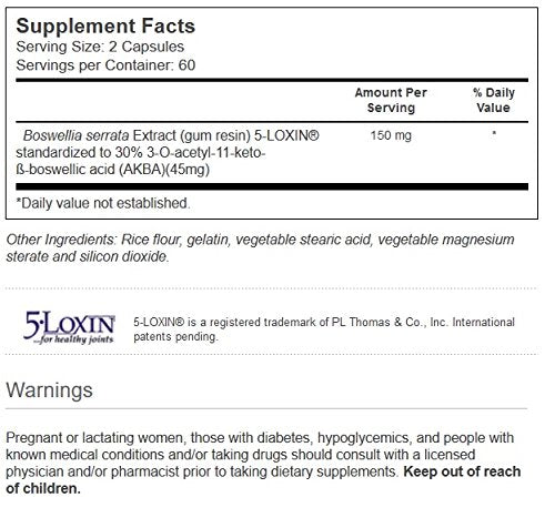 Vitacost Synergy 5-Loxin AKBA Boswellia Extrait: capsules prêtes à être prises