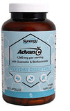 Vitacost Synergy Advan-C en bouteille, soutien antioxydant quotidien et forme douce pour l'estomac.