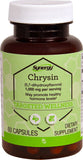 Vitacost Synergy Chrysin, bouteille de capsules, soutien antioxydant et usage quotidien pratique.