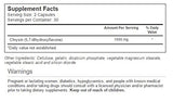 Vitacost Synergy Chrysin, capsules, dosage élevé de 1000 mg par portion pour le bien-être.