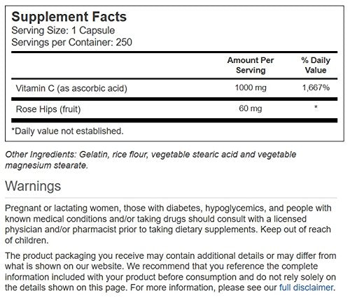 Capsules Vitacost vitamine C 1000 mg et cynorrhodon, facile à intégrer à votre routine.