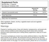 Capsules Vitacost vitamine C 1000 mg et cynorrhodon, facile à intégrer à votre routine.