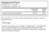 Vitacost Vitamine D3 – capsules faciles à prendre, apport quotidien potentiel