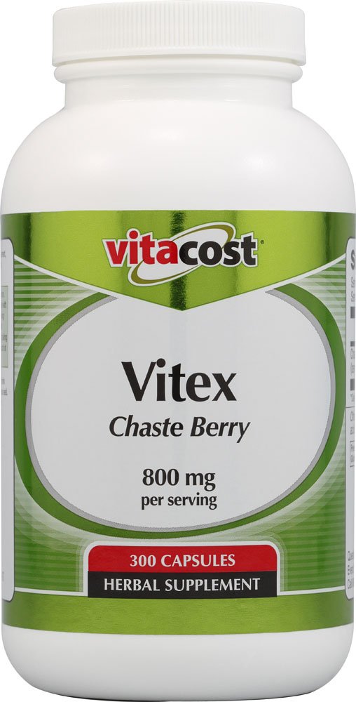 Capsules Vitacost Vitex Agnus-Castus, soutien potentiel au cycle féminin.