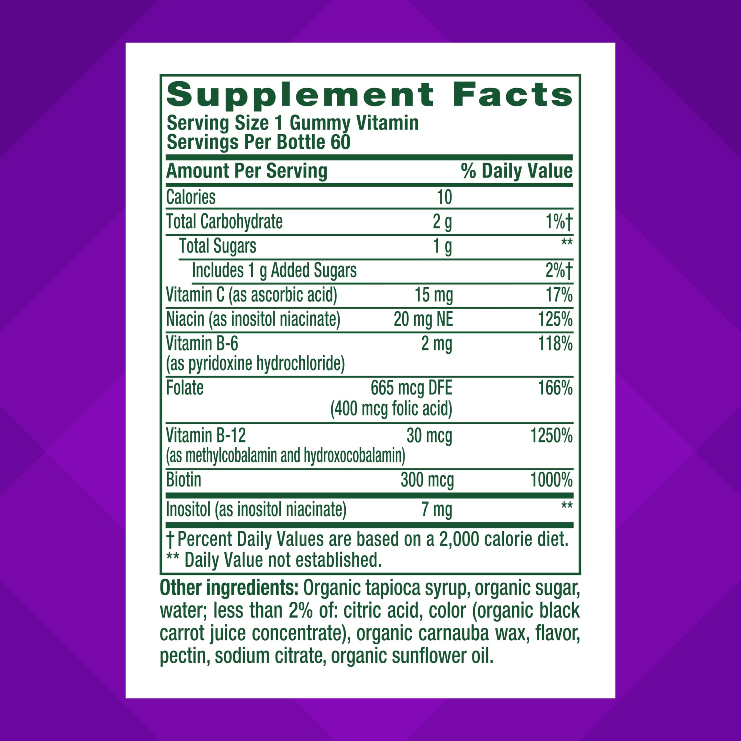 Vitafusion B-Complex gommes, complément nutritionnel pratique pour la routine quotidienne.
