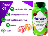 Vitafusion Calcium Gommes saveur fruitée et texture agréable à mâcher