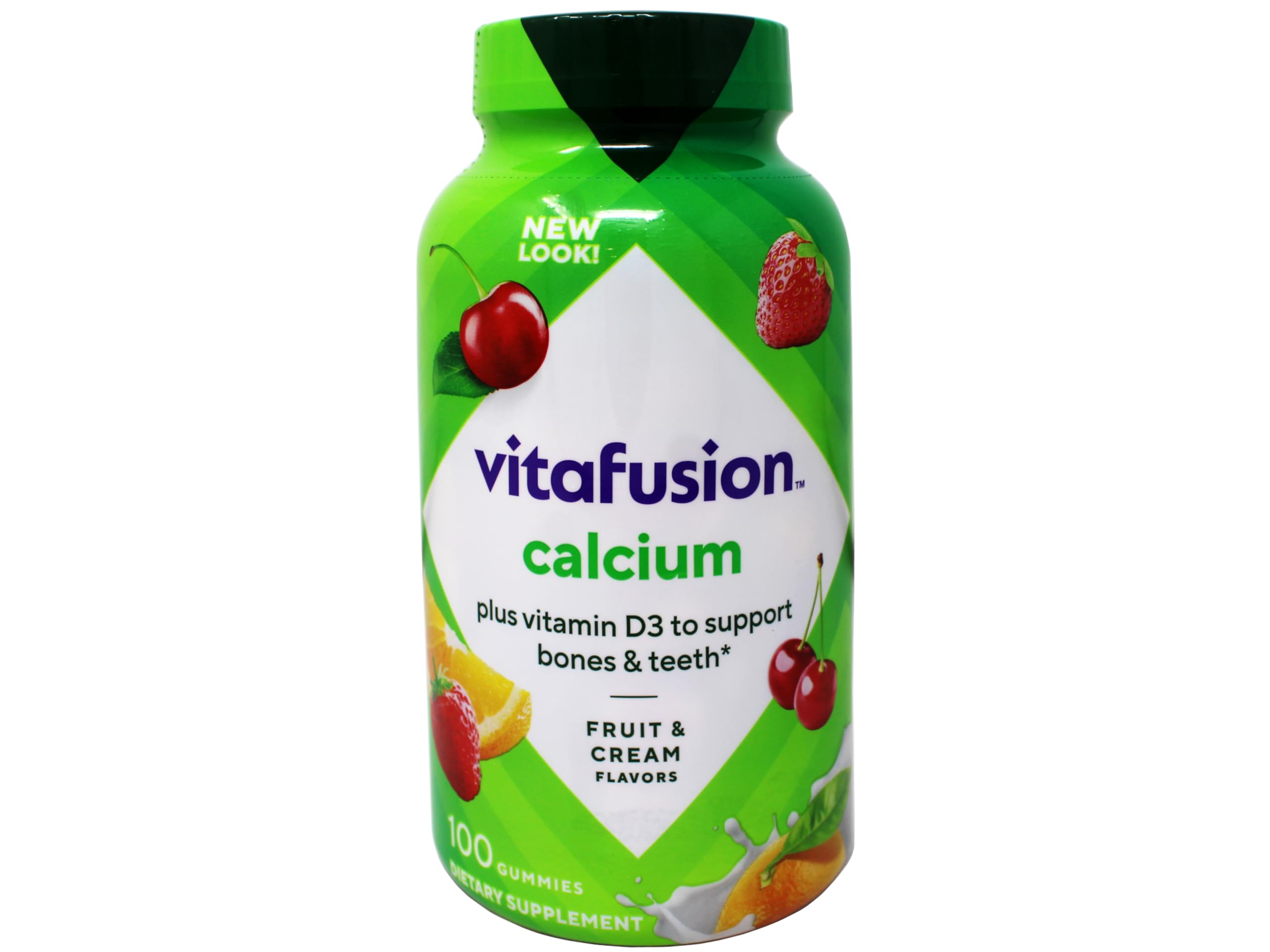 Utilisation quotidienne des gommes Vitafusion Calcium sans besoin d’eau.