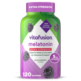 Vitafusion Mélatonine 5 mg, bouteille pratique, idéal pour le rituel du coucher.