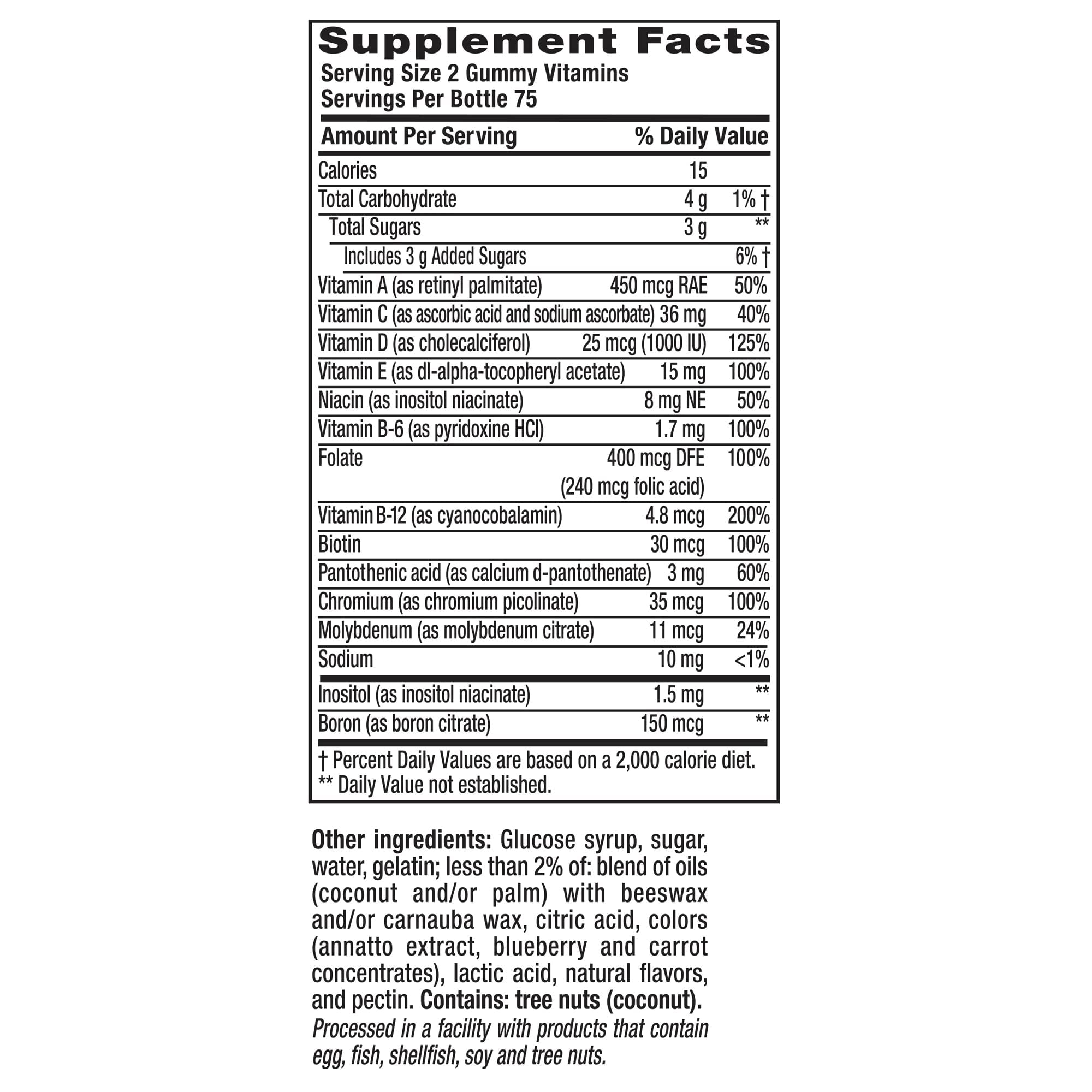 Vitafusion MultiVites: visuel-absorption-optimale, soutien des apports vitaminiques quotidiens.